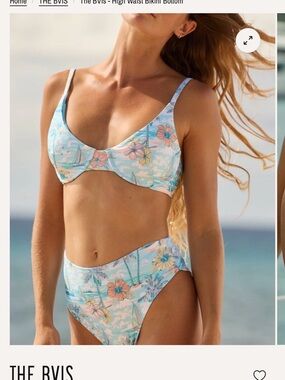 Kenny Flowers The BVIs Collection High-Waist Bikini Bottom and Underwire Top